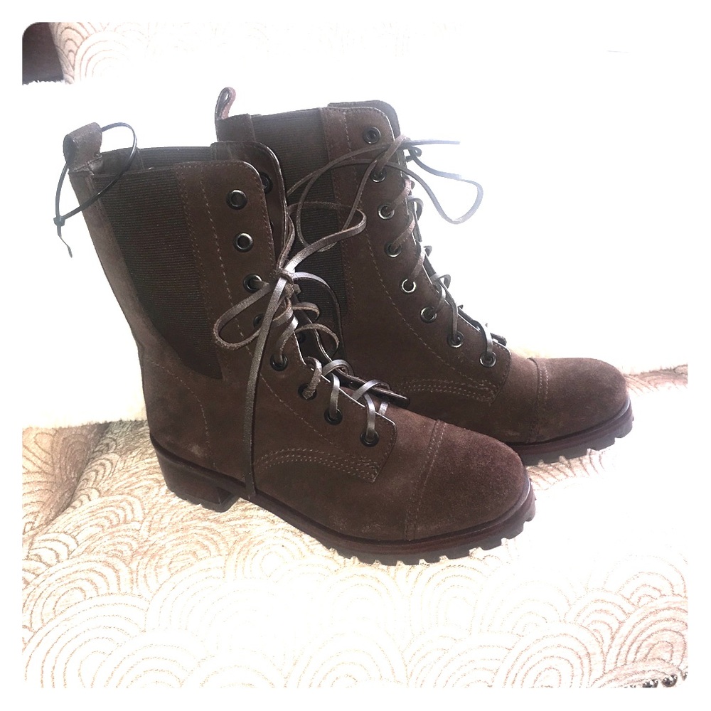 Authentic Tory Burch combat boots